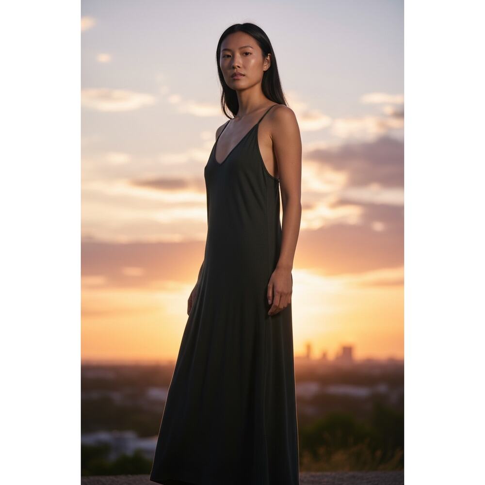 NWT!! "Lovestitch" Army Gr.Tank Maxi Dress Pockets,Athleisure,Loungewear‎